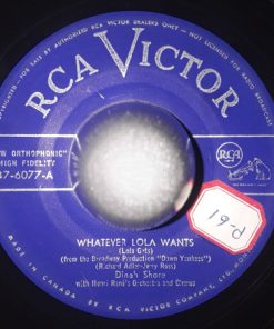 Dinah Shore - Whatever Lola Wants (Lola Gets) / Church Twice On Sunday (7") (Very Good Plus (VG+))