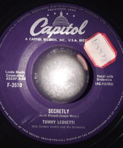 Tommy Leonetti - Secretly (7", Single) (Very Good Plus (VG+))