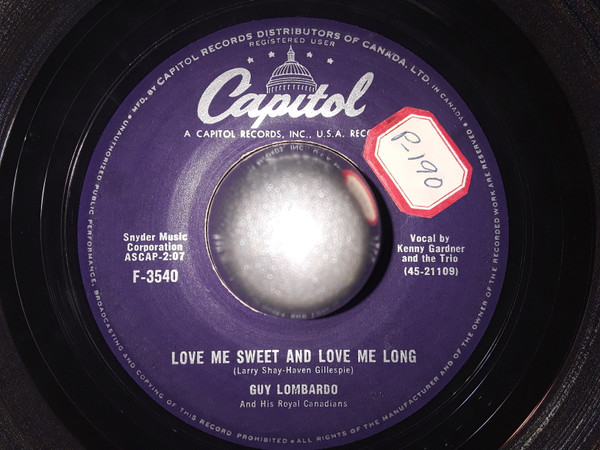 Guy Lombardo And His Royal Canadians - Cannon Ball (7") (Very Good (VG)) - Image 2