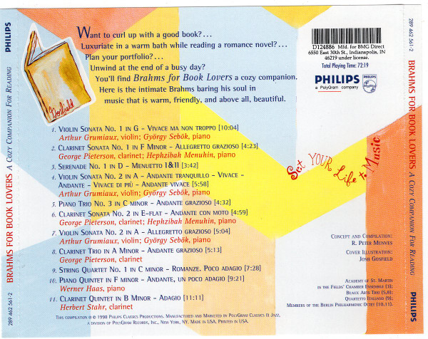Johannes Brahms - Brahms For Book Lovers (A Cozy Companion For Reading) (CD, Comp, Club, RE, BMG) (Near Mint (NM or M-)) - Image 4