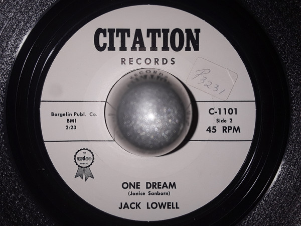 Jack Lowell - Tennessee Saturday Night / One Dream (7", Single) (Very Good Plus (VG+)) - Image 2