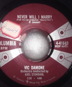 Vic Damone - Never Will I Marry / Christine (7") (Very Good Plus (VG+))