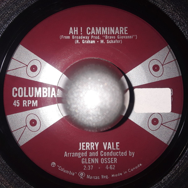 Jerry Vale - Ah! Camminare / One Paradise For Sale (7", Single) (Very Good Plus (VG+))