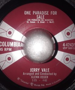 Alternative view of Jerry Vale - Ah! Camminare / One Paradise For Sale (7", Single) (Very Good Plus (VG+))