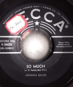 Alternative view of Johnnie Bailes - It's Bound To Happen / So Much (7") (Very Good Plus (VG+))