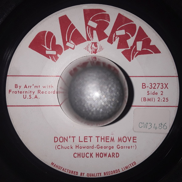 Chuck Howard (2) - A Thing Called Sadness / Don't Let Them Move (7", Single) (Very Good (VG))