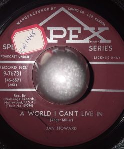 Alternative view of Jan Howard - I've Got My Pride / A World I Can't Live In (7") (Very Good (VG))