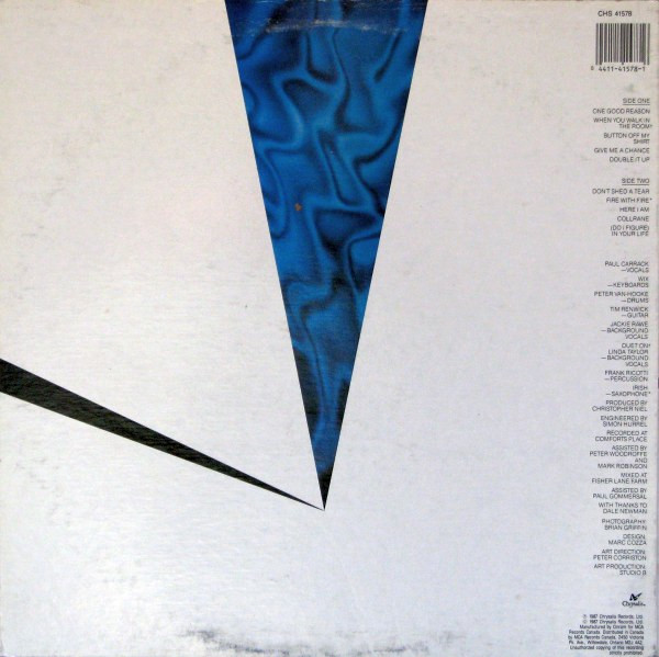 Paul Carrack - One Good Reason (LP, Album) (Mint (M)) - Image 2