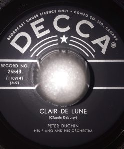 Alternative view of Peter Duchin And His Orchestra - Never On Sunday - Cha Cha / Clair De Lune (7", Single) (Very Good Plus (VG+))