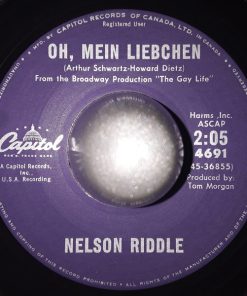 Alternative view of Nelson Riddle - Come A-Wandering With Me / Oh, Mein Liebchen (7") (Very Good Plus (VG+))