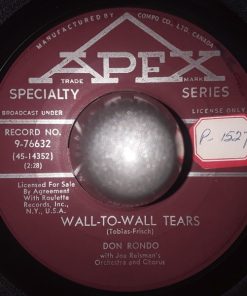 Don Rondo - Wall-To-Wall Tears (7", Single) (Very Good Plus (VG+))