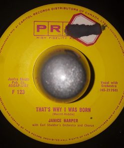 Alternative view of Janice Harper - Moonlit Sea / That's Why I Was Born (7", Single) (Very Good Plus (VG+))