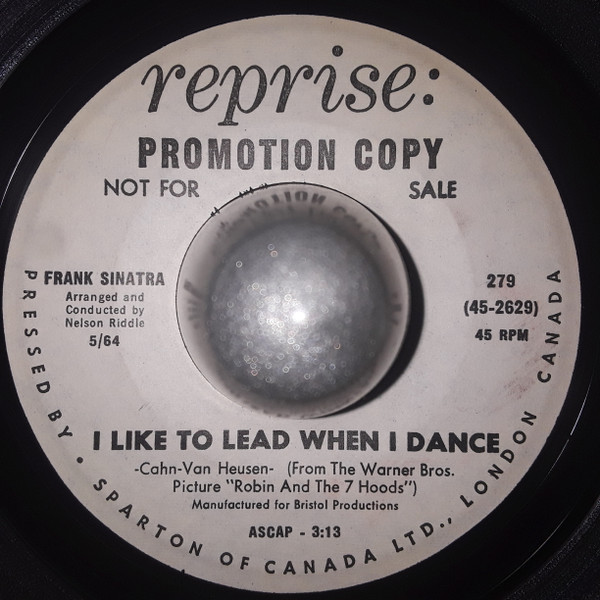 Frank Sinatra - My Kind Of Town / I Like To Lead When I Dance (7", Single, Promo) (Near Mint (NM or M-)) - Image 2