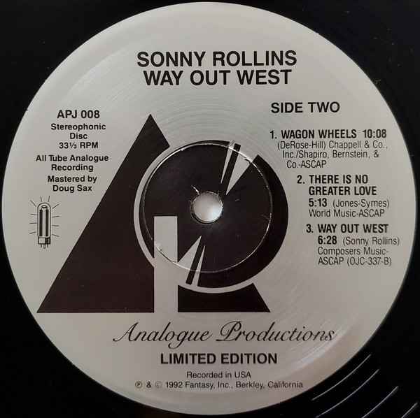 Sonny Rollins - Way Out West (LP, Album, Ltd, Num, RE, RM, 180) (Near Mint (NM or M-)) - Image 4