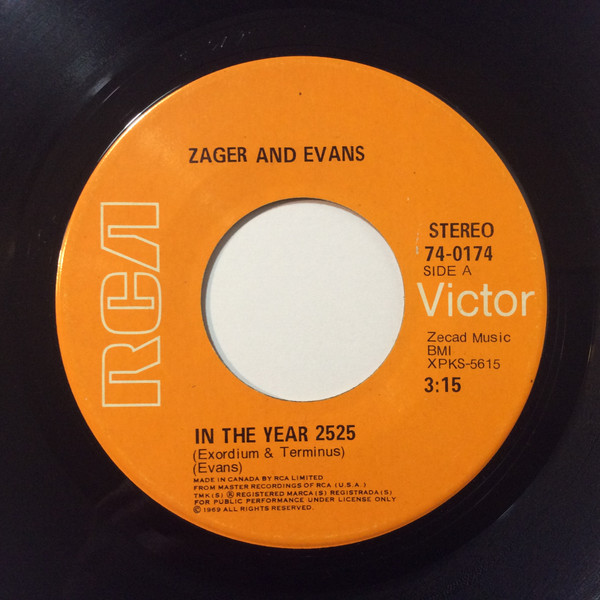 Zager & Evans - In The Year 2525 (7", Single) (Near Mint (NM or M-))