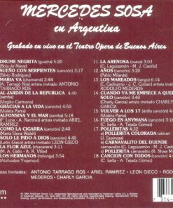 Alternative view of Mercedes Sosa - Mercedes Sosa En Argentina (CD, Album, RE, RP, UML) (Near Mint (NM or M-))