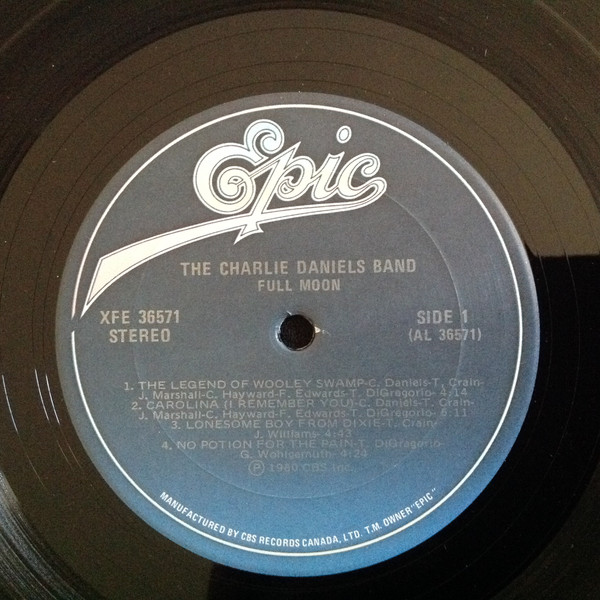The Charlie Daniels Band - Full Moon (LP, Album) (Mint (M)) - Image 3