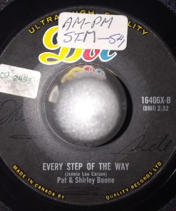 Alternative view of Pat Boone & Shirley Boone - Blues Stay Away From Me / Every Step Of The Way (7") (Very Good Plus (VG+))