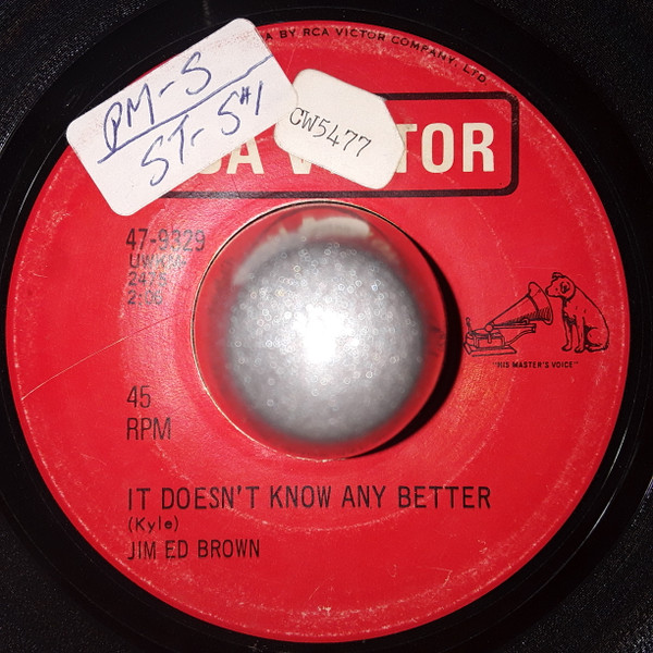 Jim Ed Brown - Bottle, Bottle / It Doesn't Know Any Better (7", Single) (Very Good Plus (VG+)) - Image 2