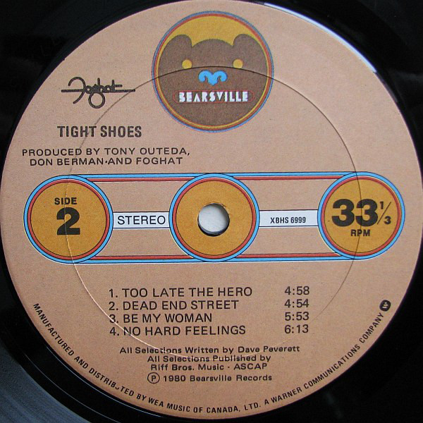 Foghat - Tight Shoes (LP, Album) (Mint (M)) - Image 4