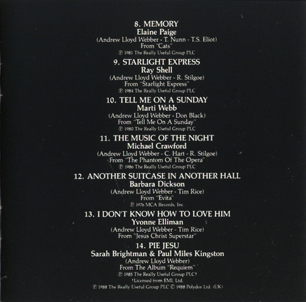 Various, Andrew Lloyd Webber - The Premiere Collection - The Best Of Andrew Lloyd Webber (CD, Comp) (Near Mint (NM or M-)) - Image 3