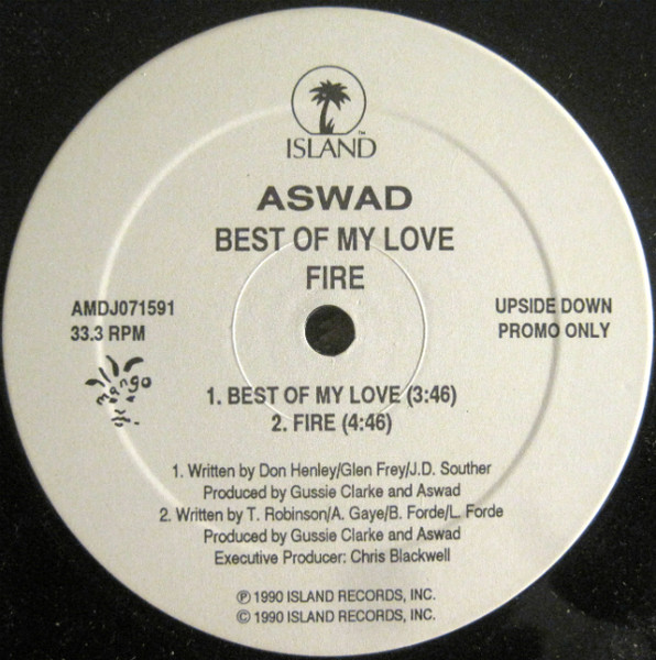 DaYeene / Aswad - Drive My Car / Best Of My Love / Fire (12", Promo) (Mint (M)) - Image 2