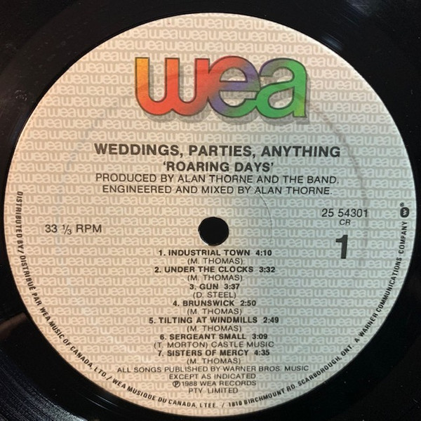 Weddings, Parties, Anything - Roaring Days (LP, Album) (Mint (M)) - Image 5