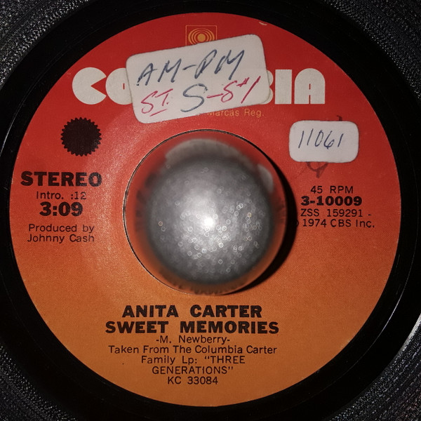 Anita Carter / Maybelle Carter - Sweet Memories / Picture On The Wall (7", Single) (Very Good Plus (VG+))