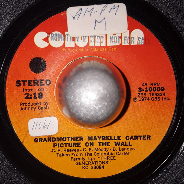 Anita Carter / Maybelle Carter - Sweet Memories / Picture On The Wall (7", Single) (Very Good Plus (VG+)) - Image 2