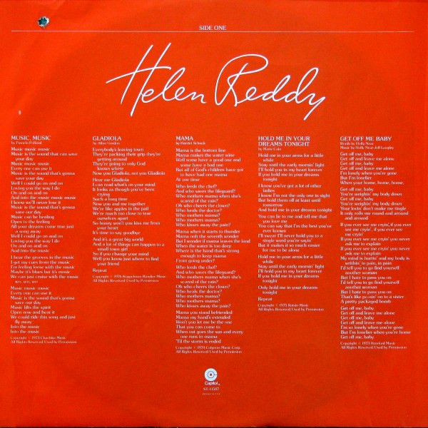 Helen Reddy - Music, Music (LP, Album) (Mint (M)) - Image 5