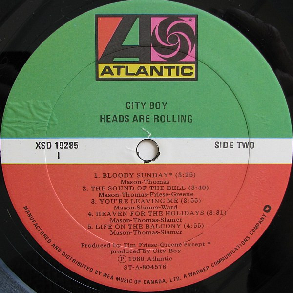 City Boy - Heads Are Rolling (LP, Album) (Mint (M)) - Image 4