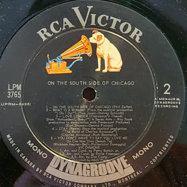 Vic Damone - On The South Side Of Chicago (LP, Mono) (Mint (M)) - Image 2
