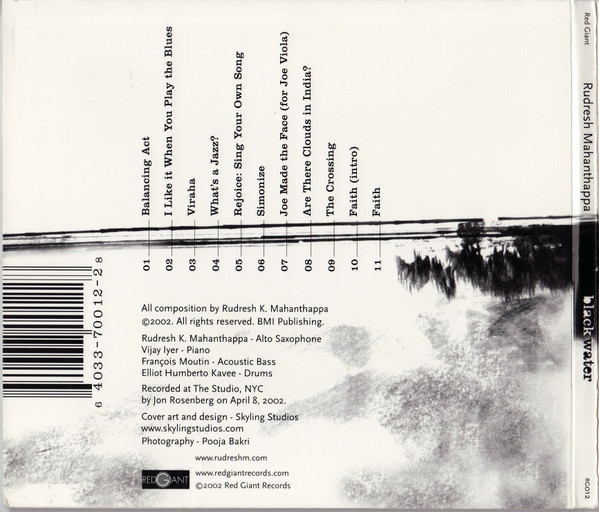 Rudresh Mahanthappa - Black Water (CD, Album) (Near Mint (NM or M-)) - Image 2