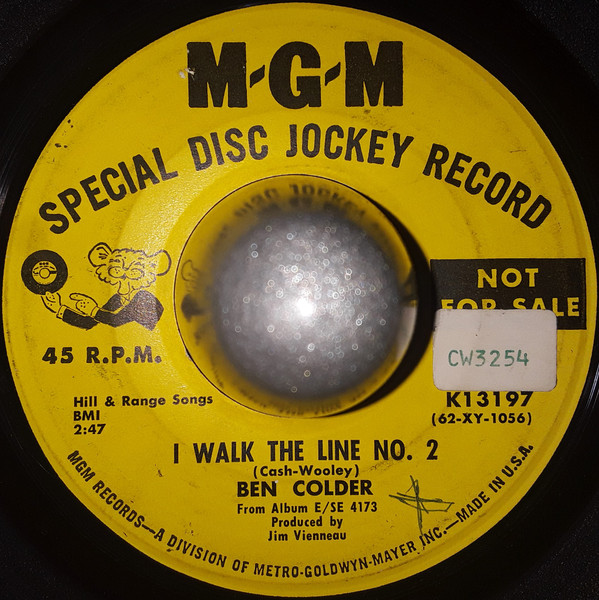 Ben Colder - I Walk The Line No. 2 (7", Single, Promo) (Very Good Plus (VG+))