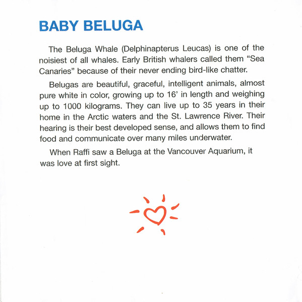 Raffi (2) With Ken Whiteley - Baby Beluga (CD, Album, RP) (Near Mint (NM or M-)) - Image 2