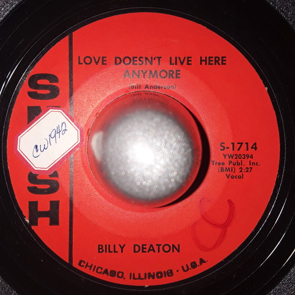 Billy Deaton - I'd Rather Not Know / Love Doesn't Live Here Anymore (7") (Very Good Plus (VG+)) - Image 2