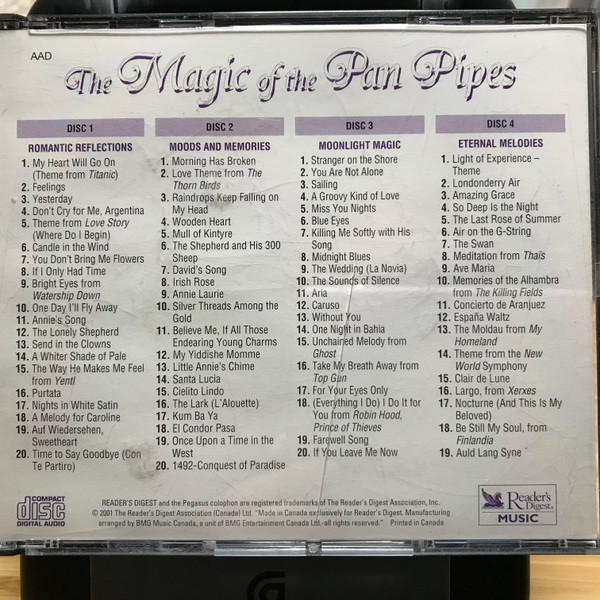 Unknown Artist - The Magic Of The Pan Pipes (4xCD, Comp) (Near Mint (NM or M-)) - Image 2
