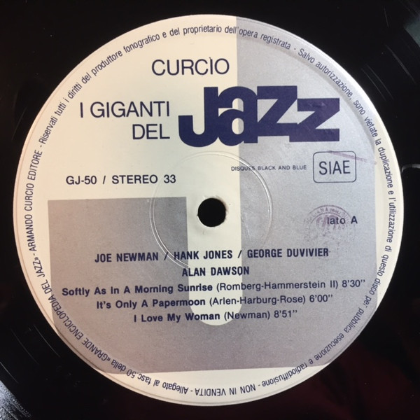 Joe Newman, Hank Jones, George Duvivier, Alan Dawson - I Giganti Del Jazz Vol. 50 (LP, Album, Gat) (Mint (M)) - Image 5