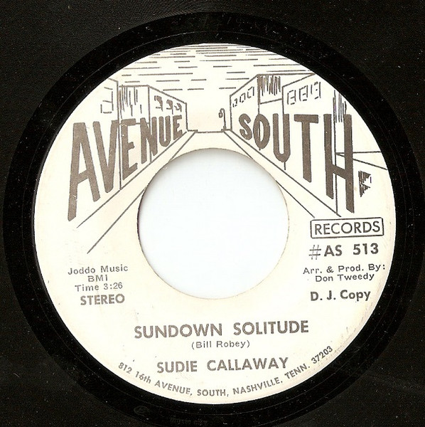 Sudie Callaway - Sundown Solitude (7", Mono, Promo) (Very Good Plus (VG+))