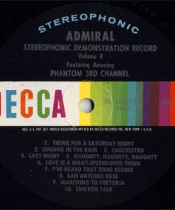 Alternative view of Various - Admiral Stereophonic Demonstration Record Featuring Amazing Phantom 3rd Channel Volume II (LP, Album, Comp) (Mint (M))