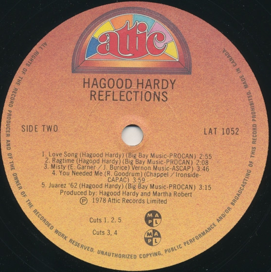 Hagood Hardy - Reflections (LP, Album) (Mint (M)) - Image 5