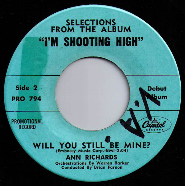 Ann Richards - Poor Little Rich Girl / Will You Still Be Mine? (7", Promo) (Very Good (VG)) - Image 2