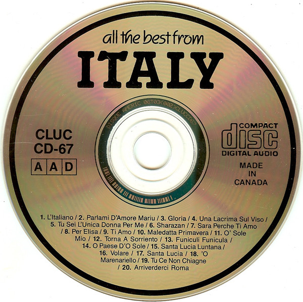 Unknown Artist - All The Best From Italy (CD, Album) (Near Mint (NM or M-)) - Image 3