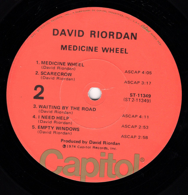 David Riordan - Medicine Wheel (LP) (Mint (M)) - Image 4
