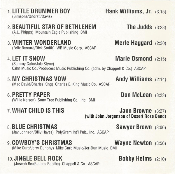 Various - Christmas Country Classics Volume One (CD, Comp) (Near Mint (NM or M-)) - Image 4
