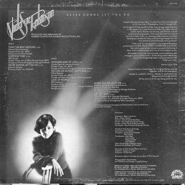 Vicki Sue Robinson - Never Gonna Let You Go (LP, Album) (Mint (M)) - Image 2