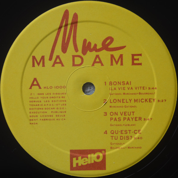 Madame (6) - Mme (LP, Album) (Mint (M)) - Image 3