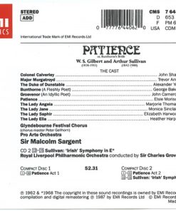 Alternative view of Gilbert & Sullivan, Sir Malcolm Sargent - Patience Etc. (2xCD, Album, RE, RM) (Near Mint (NM or M-))