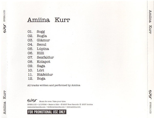 Amiina - Kurr (CD, Album, Promo) (Near Mint (NM or M-)) - Image 2