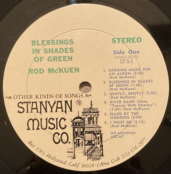 Rod McKuen - Blessings In Shades Of Green (LP, Uni) (Mint (M)) - Image 4